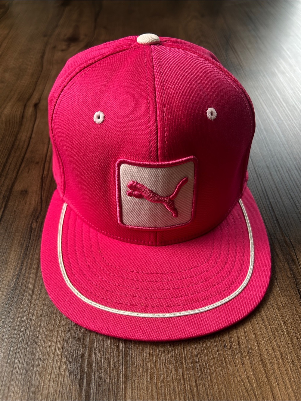 Puma Men’s Hot Pink Snapback Cap with White Trim
